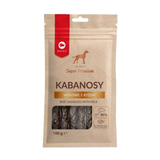 Maced MACED Kabanosy wołowe z ryżem 100 g