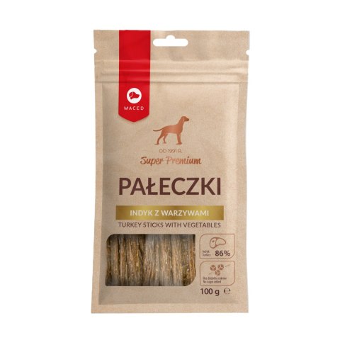 Maced MACED Pałeczki Indyk z Warzywami 100g