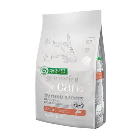Nature's Protection Natures Protection Superior Care White Dogs Grain Free Salmon Adult Small Breeds Karma Dla Psa 1.5kg