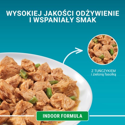 PURINA ONE Purina One Indoor Formula Karma Dla Kota Z Tuńczykiem I Zieloną Fasolką 85g
