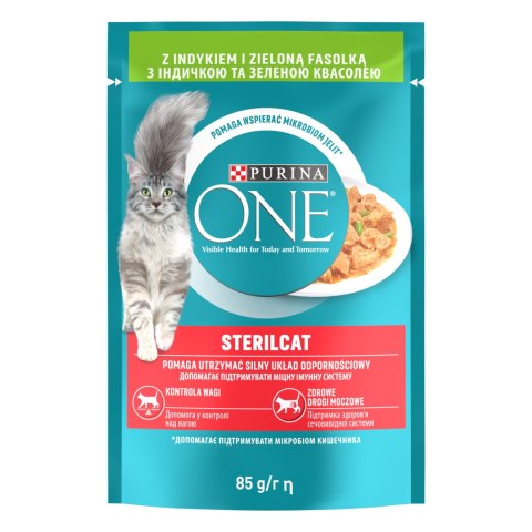 PURINA ONE Purina One Sterilcat Karma Dla Kota Z Indykiem I Zieloną Fasolką 85g
