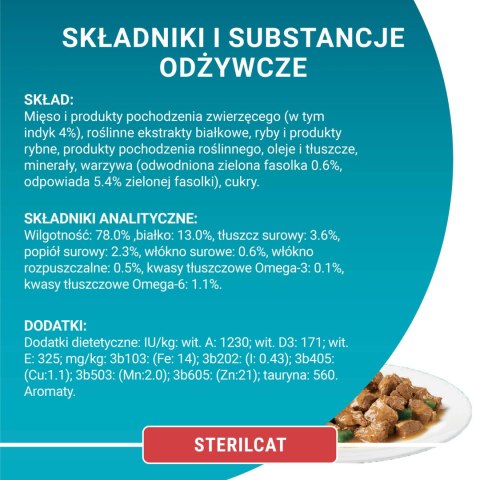 PURINA ONE Purina One Sterilcat Karma Dla Kota Z Indykiem I Zieloną Fasolką 85g