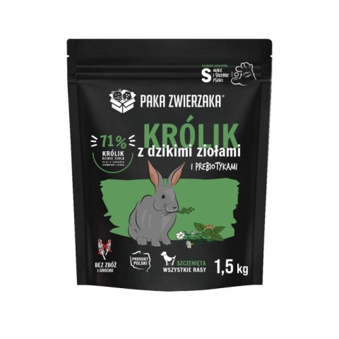 Paka Zwierzaka PAKA ZWIERZAKA Seven'th Heaven Królik i Dzikie Zioła "Puppy" 1,5kg