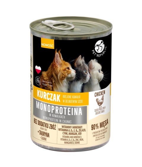 Pet Republic PetRepublic Monoprotein Kurczak 400g - karma monobiałkowa dla kotów