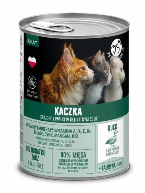 Pet Republic PetRepublic kawałki w sosie z kaczką 400g dla kota