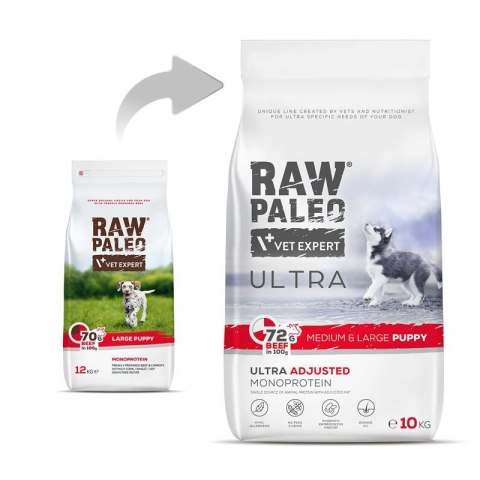 RAW PALEO Vetexpert Raw Paleo Ultra Beef Puppy Medium/ Large 10kg