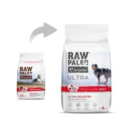 RAW PALEO Vetexpert Raw Paleo Ultra Karma Dla Psa Dorosłego Medium/Large Wołowina 2kg