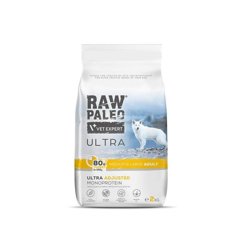 RAW PALEO Vetexpert Raw Paleo Ultra Karma Dla Psów Dorosłych Large Indyk 2kg