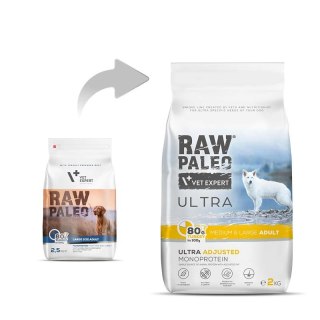 RAW PALEO Vetexpert Raw Paleo Ultra Karma Dla Psów Dorosłych Large Indyk 2kg