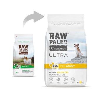 RAW PALEO Vetexpert Raw Paleo Ultra Karma Dla Psów Małych Dorosłych Indyk 8kg