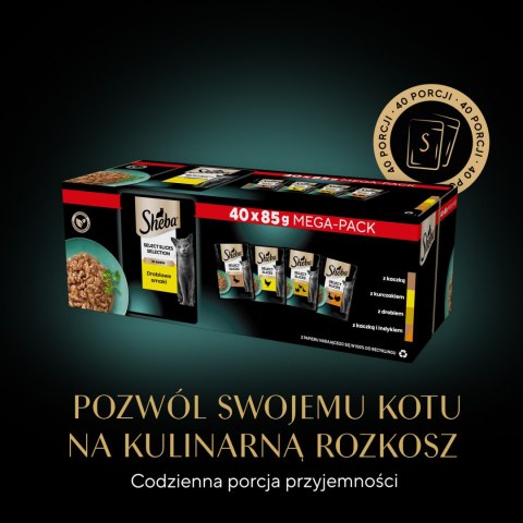 Sheba SHEBA® Selection Select Slices Drobiowe Smaki 40x85g