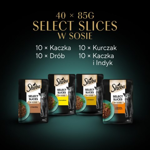Sheba SHEBA® Selection Select Slices Drobiowe Smaki 40x85g