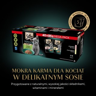 Sheba Sheba Kitten Wybór Smaków W Sosie Karma Dla Kociąt 40x85g