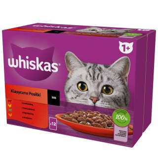 Whiskas Whiskas Adult Karma Mokra Dla Kotów Wołowina Kurczak Jagnięcina Drób 12x85g