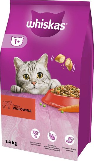 Whiskas Whiskas Adult Karma Sucha Dla Kotów Wołowina 1,4kg
