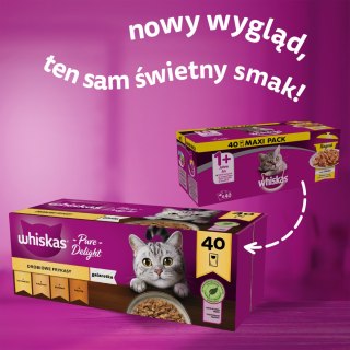Whiskas Whiskas Adult Saszetki 40 x 85g Drobiowe Frykasy Mokra Karma
