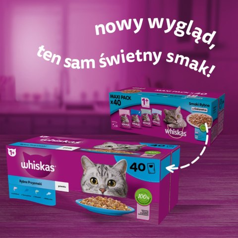 Whiskas Whiskas Adult Saszetki 40 x 85g Rybne Przysmaki - Mokra Karma Dla Kota