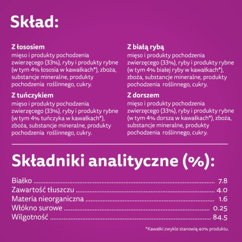 Whiskas Whiskas Adult Saszetki 40 x 85g Rybne Przysmaki - Mokra Karma Dla Kota