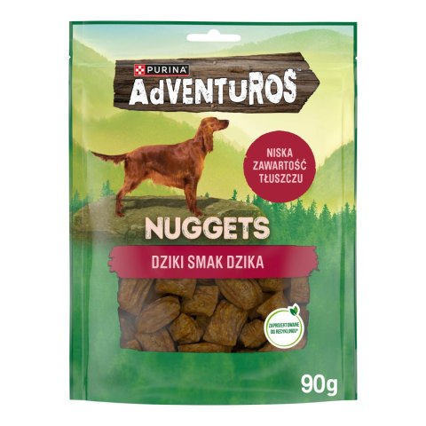 ADVENTUROS Purini Adventuros Nuggets Karma dla psów Dziki Smak Dzika 90g