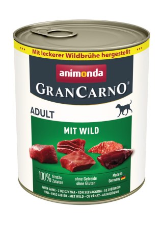 Animonda Animonda GranCarno Adult Dog Dziczyzna 800g