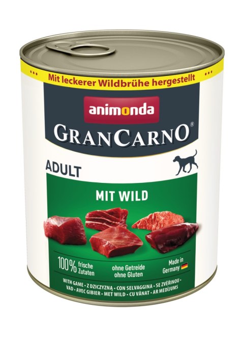 Animonda Animonda GranCarno Adult Dog Dziczyzna 800g