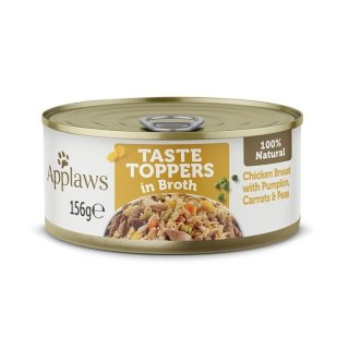 Applaws Applaws® Taste Toppers Naturalna Mokra Karma Dla Psów Kurczak Z Dynią, Marchewką I Groszkiem W Bulionie 156 G Puszka