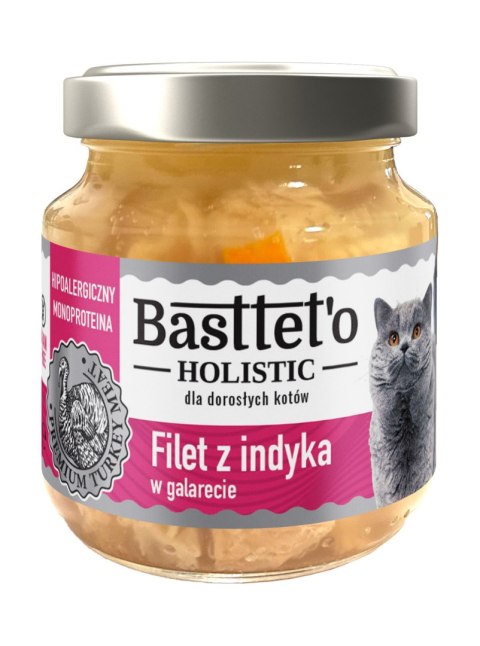 Basttet'o Basttet'o Holistic Filet Z Indyka W Galarecie Dla Kotów 130g