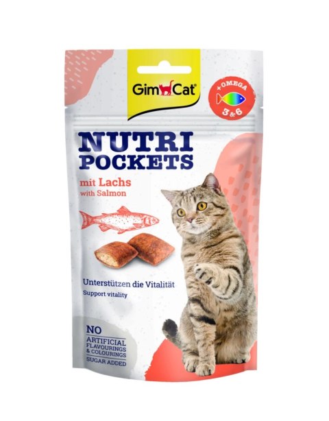 Gimborn Gimcat Nutri Pockets Przysmak Łosoś Z Omega 3&6 Dla Kotów 60g
