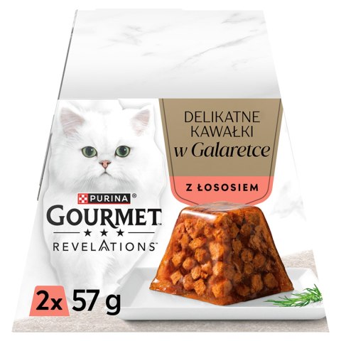 Gourmet GOURMET Revelations Delikatne Kawałki w Galaretce z Łososiem 2x57g