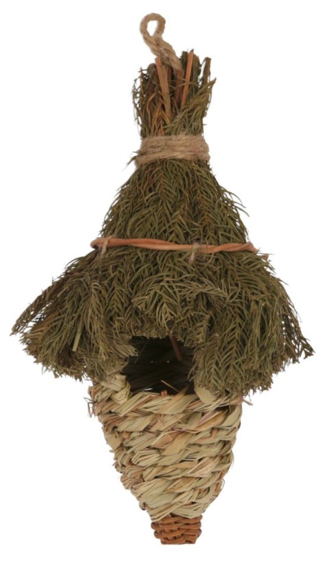 Kerbl KERBL Wiszące gniazdo dla ptaków z trawy, 27 cm x Ø 12 cm