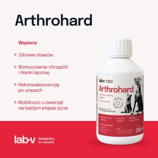LAB-V Arthrohard® Preparat Wspomagający Prawidłowy Rozwój I Funkcjonowanie Stawów U Psów I Kotów - Kolagen, Glukozamina, Chondroityna,