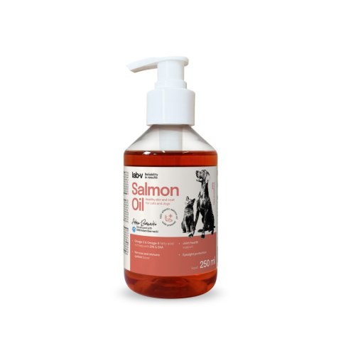 LAB-V Lab-V Olej Z Łososia 100% Dla Psa I Kota W Każdym Wieku 250ml