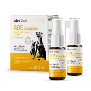 LAB-V Lab-v ADE Complex Kompleks Witamin A, D I E W Formie Spreju Dla Psów I Kotów 2 x 10ml