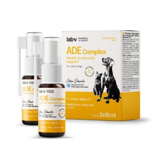 LAB-V Lab-v ADE Complex Kompleks Witamin A, D I E W Formie Spreju Dla Psów I Kotów 2 x 10ml