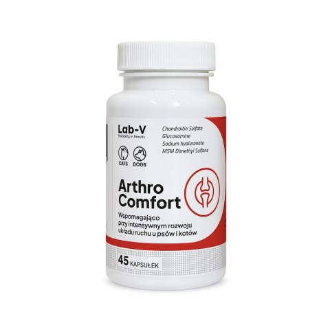 LAB-V Lab-v Arthro Comfort Kompleksowe Wsparcie Zdrowia Stawów I Układu Ruchu Dla Psów I Kotów 45 Kapsułek