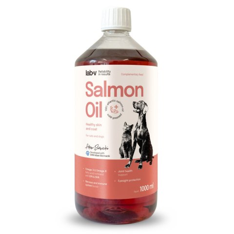 Lab-v Olej Z Łososia 100% Dla Psa i Kota 1000ml