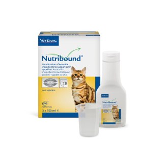 Virbac VIRBAC Nutribound Roztwór Doustny Dla Kotów W Czasie Rekonwalescencji 3 X 150 Ml - Nowa Wersja