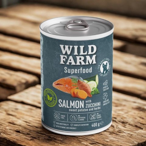 Wild Farm WILD FARM Superfood Karma Mokra Łosoś Z Warzywami 400g