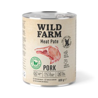 Wild Farm Wild Farm Pate Pork 800g - Mokra Karma z Wieprzowiną dla Psów