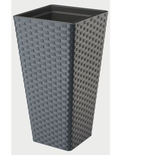 FORM-PLASTIC Donica Rattana slim kwadrat 30 - antracyt