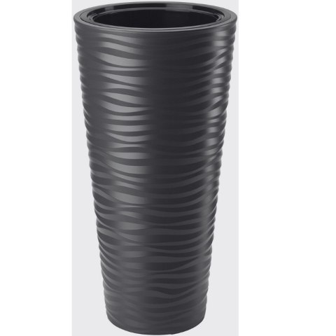 FORM-PLASTIC Donica Sahara Dunes Slim okrągła 35 - czarny