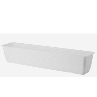 FORM-PLASTIC Skrzynka balkonowa Sahara z podstawką 80 cm biała