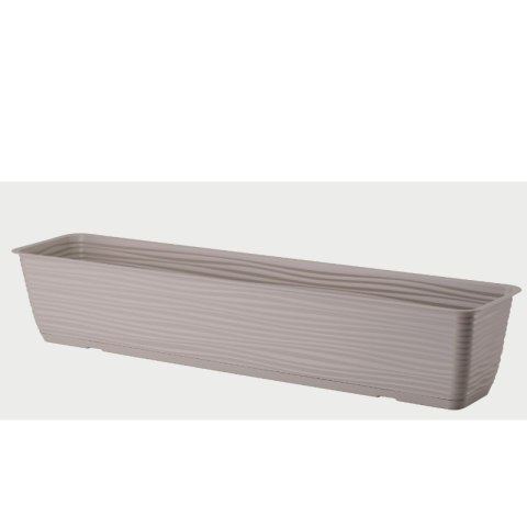 Skrzynka balkonowa Sahara z podstawką 80 cm szaro-beżowa