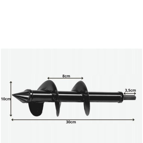 VERK GROUP Wiertło ogrodowe/świder do sadzenia roślin 30cm
