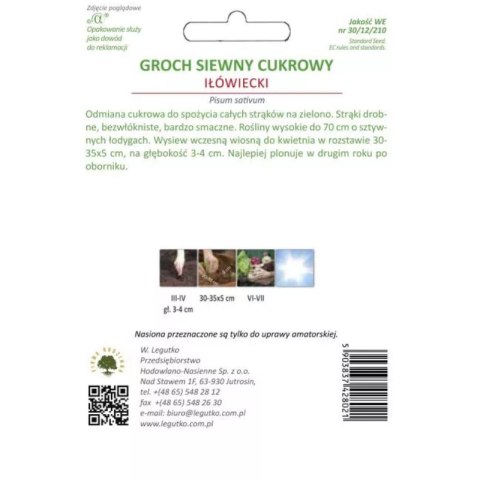 Groch cukrowy Iłówiecki wczesny do siewu