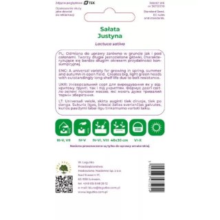 W.Legutko Sałata głowiasta masłowa Justyna - jasnozielona, wczesna