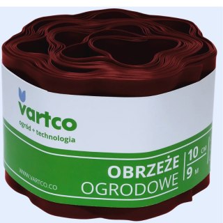 AGAPLAST Obrzeże ogrodowe faliste brązowe 15cm 9mb