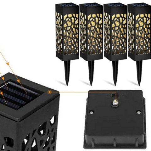 Lampa Ogrodowa Solarna Ozdobna 4 Szt.