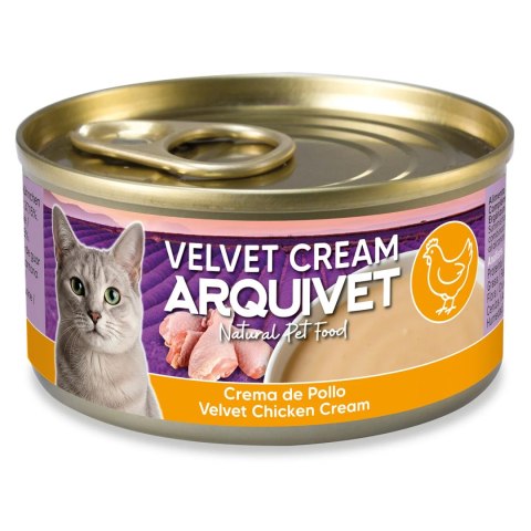 Arquivet Velvet kremowa puszka dla kota o smaku kurczaka 80g