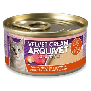 Arquivet Velvet kremowa puszka dla kota o smaku tuńczyka i krewetek 80g